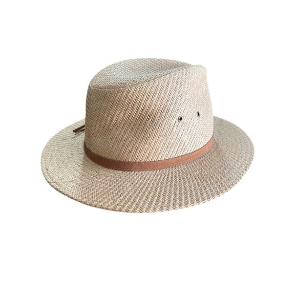 St. John’s Bay Natural Straw Hat Sz L/XL Wide Brim Fedora main image 7